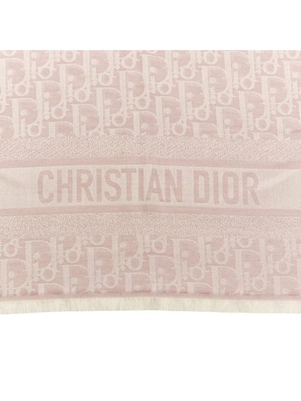 Dior Oblique Large Shawl Pink Scarf - Picture 3 of 14